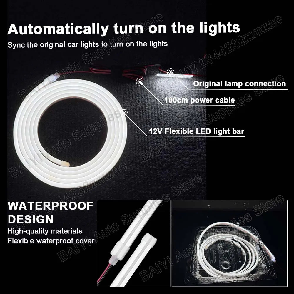 For Tesla MODEL 3 highland Car trunk light bar, Plug & play Rear luggage decoration lights, LED Car interior atmosphere light