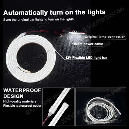 For Tesla MODEL 3 highland Car trunk light bar, Plug & play Rear luggage decoration lights, LED Car interior atmosphere light