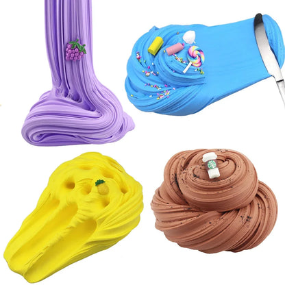 Butter Slime Kit 100ML Super Soft and Non-Stick DIY Fluffy Putty Stress Relief Toys Party Favor Toys For Kids Birthday Gifts