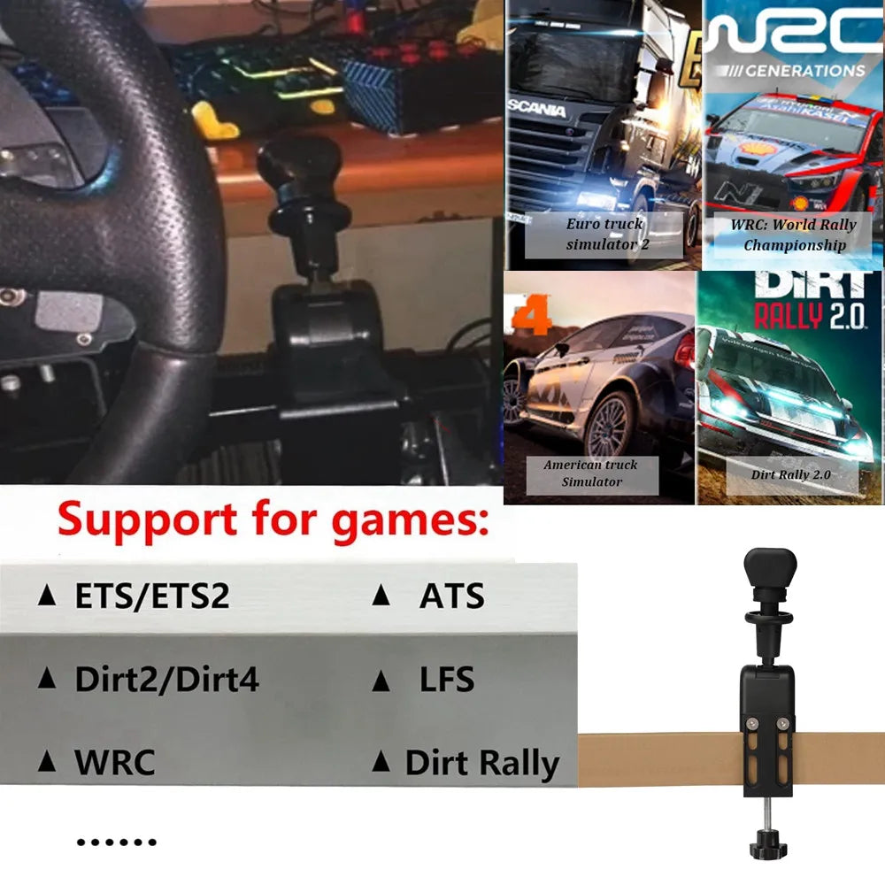 PC USB Handbrake For Logitech G923 G27 G29 Thrustmaster T300 For ETS2 European/American Truck Sim Racing Games Hand Brake