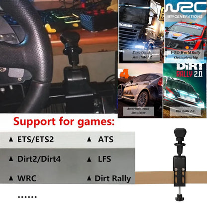 PC USB Handbrake For Logitech G923 G27 G29 Thrustmaster T300 For ETS2 European/American Truck Sim Racing Games Hand Brake