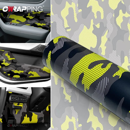 Motorcycle Adhesive Vinyl Wrap Car Cover Yellow Accessories Auto Jeep Off-Road Camouflage Film Vehicle Decoration Car Body Films