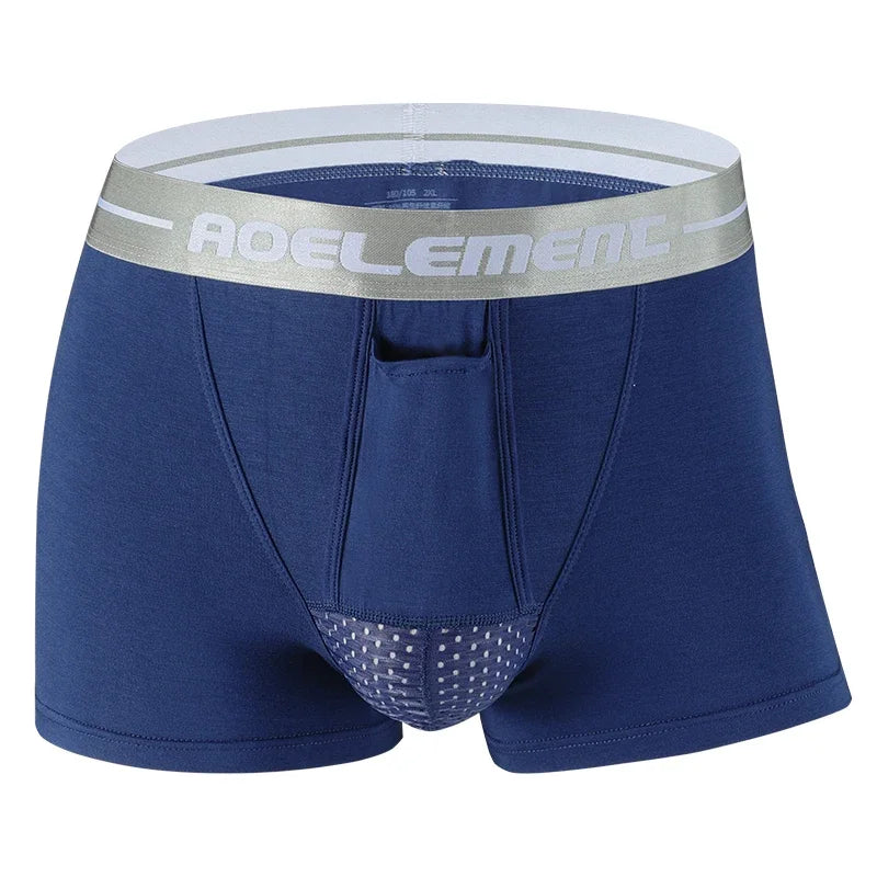 5pcs Men's spermatic cord bullet separation underwear scrotal episcular vein underpants ice silk pouch varicose men's boxers
