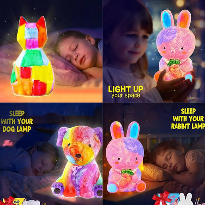 Night Light Glow in the Dark Painting Set Complete Supplies DIY Art Kit Best Educational Birthday Gift