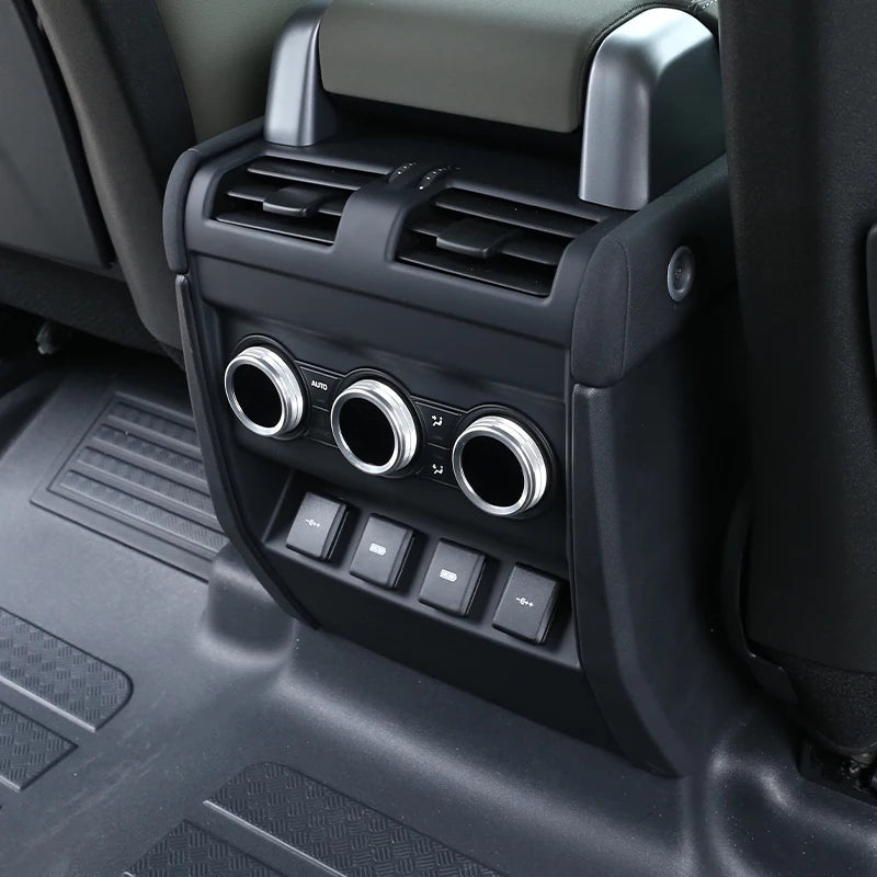 cheya Car central control air conditioner volume knob decorative cover For Land Rover Defender 110 2020+ Aluminum accessories