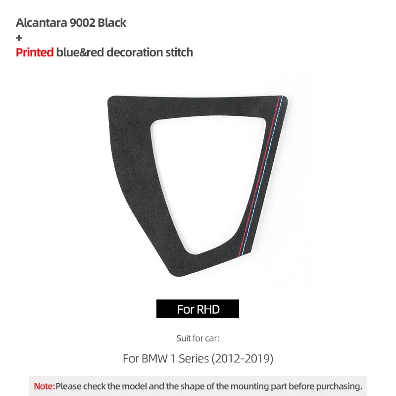 Center Console Gear Shifter Panel Trim Sticker For BMW F20 F21 2012-2019  Made of Alcantara Carbon Fiber Car Interior Accessory