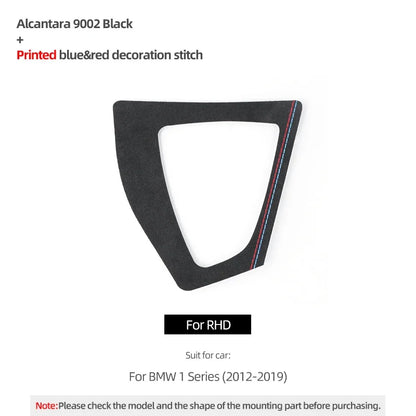 Center Console Gear Shifter Panel Trim Sticker For BMW F20 F21 2012-2019  Made of Alcantara Carbon Fiber Car Interior Accessory