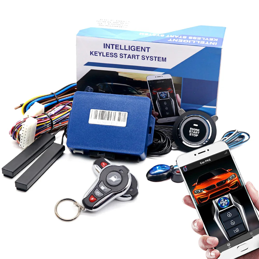 auto universal central locking anti-theft car immobilizer Car alarm central lock Start stop remote start button for cars starter