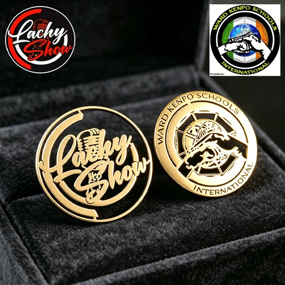 Custom Studio Logo Brooch Stainless Steel Company Emblem Badge Personalized Custom Team Badge Corporate Logo Brooch Dropshipping