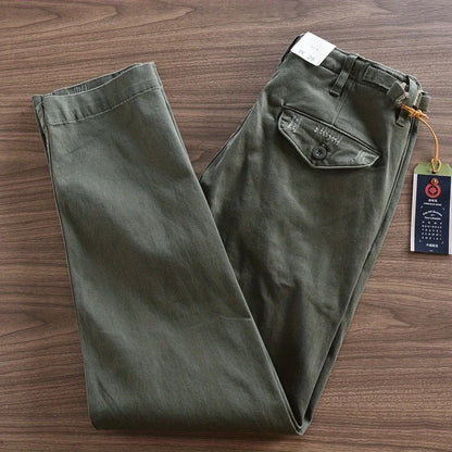 Men's Retro American Casual Pants Straight Leg Workwear Trousers Wear Resistant Outdoor Dirt Resistant Autumn Winter Heavy Duty