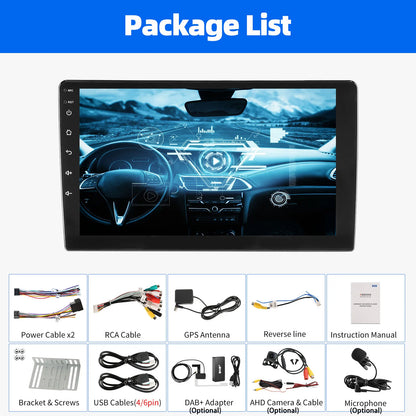 ESSGOO 9Inch 2 DIN Car Stereo Radio Wirless Carplay Android Auto Car Stereo Bluetooth 64G GPS Navigation RDS WiFi USB FM DAB+CAM