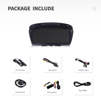 Wireless Apple CarPlay Android 15 Auto Car Multimedia For BMW 5 3 Series E60 E61 E62 E63 E90 E91 E92 E93 CCC CIC Radio GPS 4G