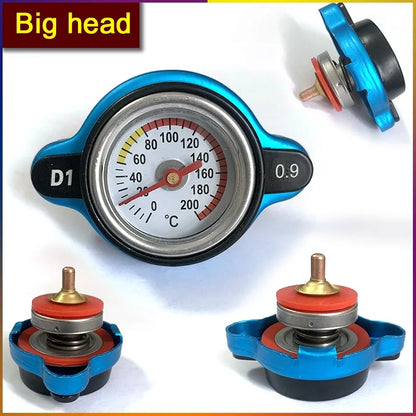 Gauge Radiator Cap For Car Motorcycle Racing 0.9/1.1/1.3/1.8bar Small Head and Big Head Tank Cover Thermostatic Universal