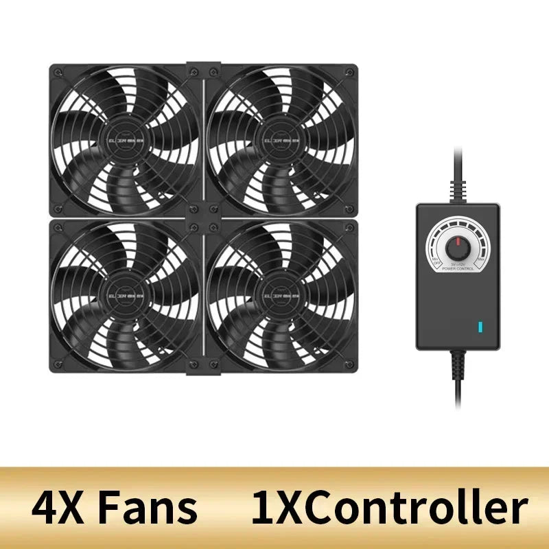 120mm 3000RPM Fan Cooling with Controller 12cm 12V 220V Btc Machine Chassis Workstation Cabinet Radiator Server Fan