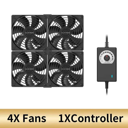 120mm 3000RPM Fan Cooling with Controller 12cm 12V 220V Btc Machine Chassis Workstation Cabinet Radiator Server Fan