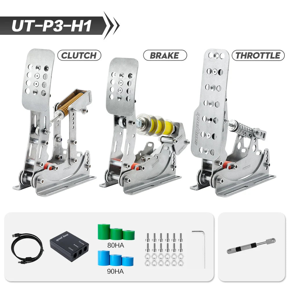 SIMJACK Ultimate Pedals Sim Racing Pedals PC Racing Simulator Pressure Sensor Load Cell HE Hydraulic Pedal