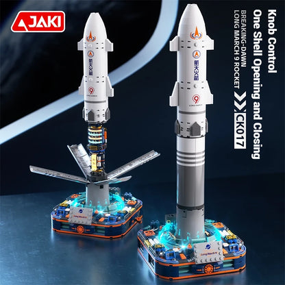 JAKI Building Blocks Rocket Aerospace Model DIY Assembly STEM Educational Toy Kids Birthday Xmas Gift Home Decor