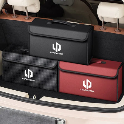 Suitable for Leapmotor C10 T03 A10 B10 C10 C01 C11 C16 D19 car carbon fiber trunk storage box large capacity foldable storage bo