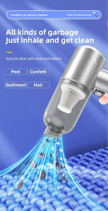 Car vacuum cleaner cleaning high-power mini-charging multifunctional blowing and sucking lighting hand-held convenient small car