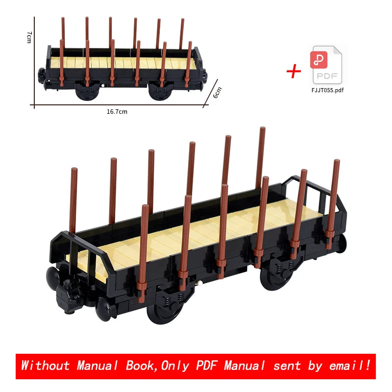 26cm Retro Double-Deck Passenger Train Car Building Blocks Model Green Gray Classic Train Display Toy for Hobbyists