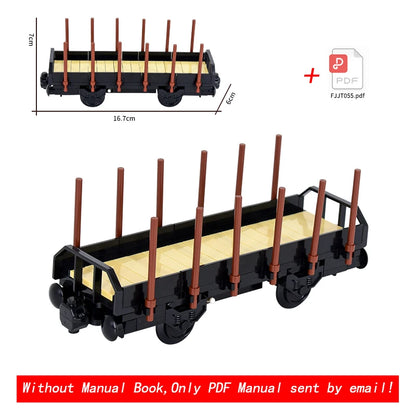 26cm Retro Double-Deck Passenger Train Car Building Blocks Model Green Gray Classic Train Display Toy for Hobbyists