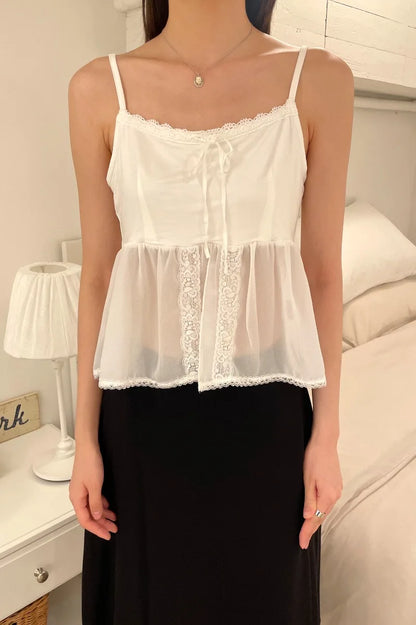 Brandy Melville Pure Cotton Three-Button Base Layer Vest Sweet Style V-Neck Sleeveless Tank Top for Women Spring Summer