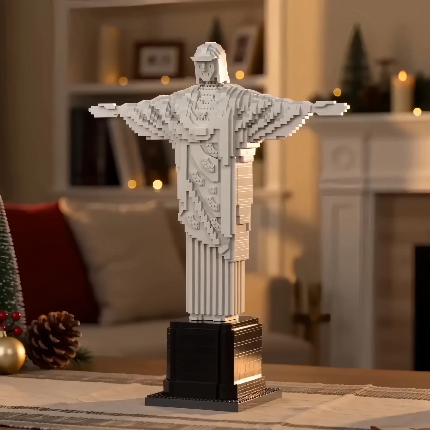 KNEW BUILT 2787Pcs 45cm Christ the Redeemer Model: Epic Brazil Landmark Micro Blocks, World Architecture DIY Set, Sacred Gift