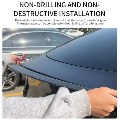 Real Carbon Fiber Spoiler For Tesla Model Y 2024 Trunk Spoilers Model 3 Highland Rear Door Tail Trunk Wings Car Accessories