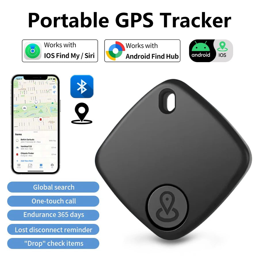Bluetooth GPS Tracker Anti-Lost Device Reminder Finder Locator for iOS Android System Elder Kid Pet Luggage Bag Key Car Tracking