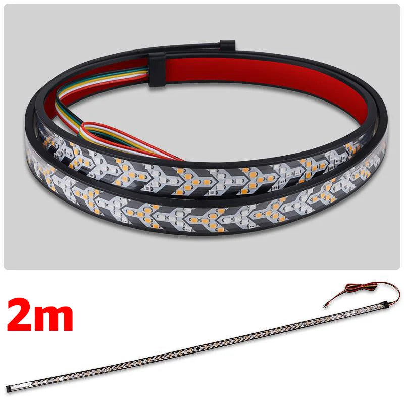 12 24V Car Truck LED Tailgate Light Strip Dynamic Flowing Arrow Tail Light LED Strip Brake Light Turn Signal Warning Lamp