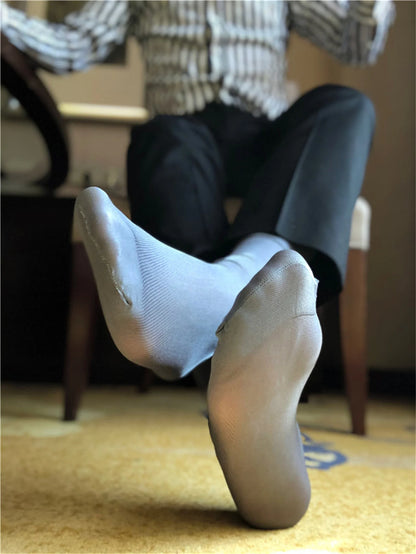 Business Man Socks Hot Dressing Outfit Business Style Rich Man  Fine Dress Socks Short Socks Daily