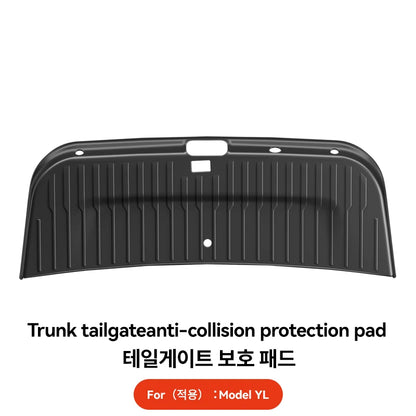 YZ For Tesla Model YL TPE Trunk Tailgate Guard Pad Trunk Protective Anti-dirty Pad Waterproof Backplate Protective Pad