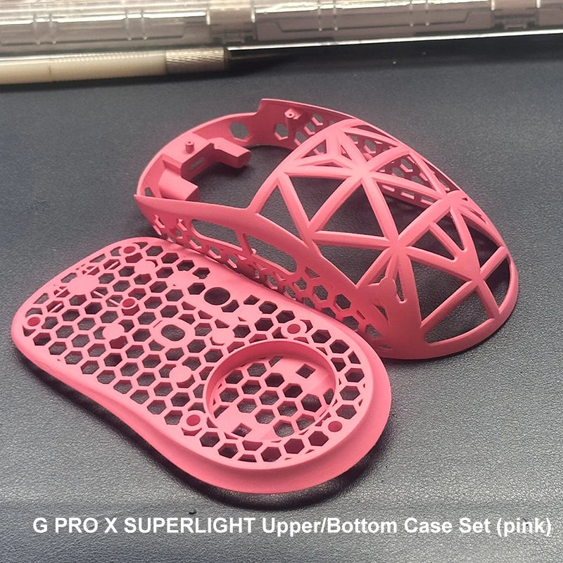 compatible For G PRO X SUPERLIGHT Wireless Mouse Shell - 3D Printed DIY Mini Limited Edition Lightweight Hollow Bottom Case Kit