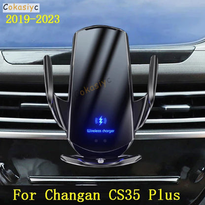 Car Phone Mount Holder For Changan CS35 plus 2019-2023 Wireless Charging Interior Special Mount Navigation Bracket  Accessories