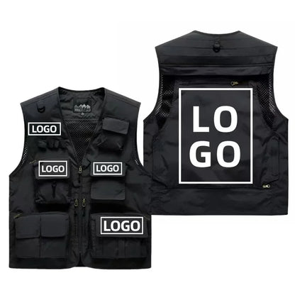 Custom Logo Men's Fleece Vest Winter Warm Sleeveless Jacket Casual Outdoor Sports Waistcoat Male Plus Size 7XL Brand Clothing