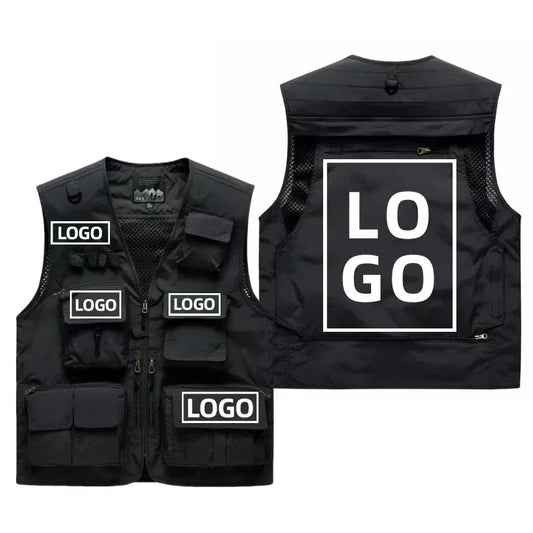 Custom Logo Men's Fleece Vest Winter Warm Sleeveless Jacket Casual Outdoor Sports Waistcoat Male Plus Size 7XL Brand Clothing