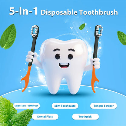 Exploded Bead Toothbrush Disposable Adult Cleaning Tooth brush Portable Travel Brush Head With Dental Floss