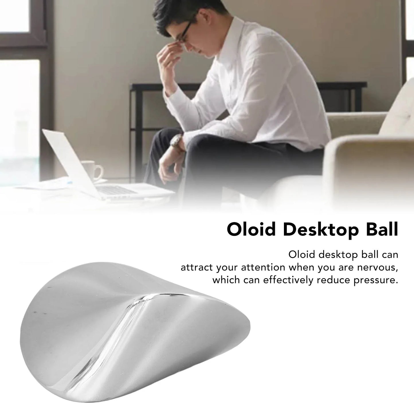 Metal Oloid  Oloid Desk  Oloid  Oloid Desktop  Reduce Pressure Smoothing Surfaces Stainless Steel Decompression Ball
