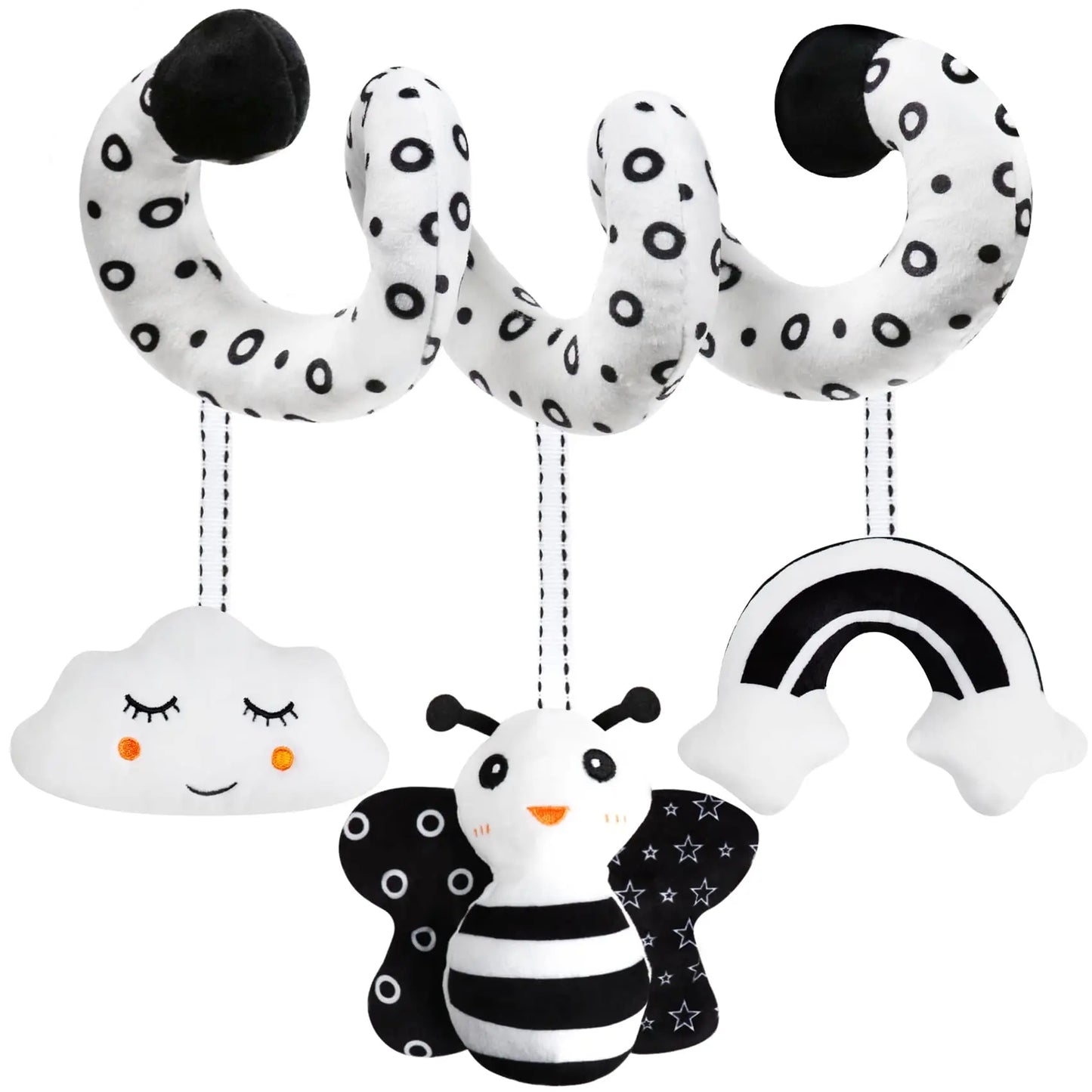 Sensory Baby Plush Rattle Toys Stroller Musical Mobile Hanging Toys Baby Rattles Mobiles Babies Newborns Games Toy 0 6 12 Months