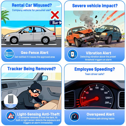5m Accuracy Car GPS Locator Real-Time Remote Tracking Vehicle Anti-Theft Device for Car Truck Motorcycle Cattle with Subscriptio