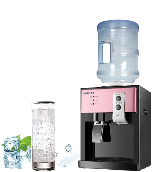 75W 5 Gallon Pink  Desktop Electric Hot Cold Water Dispenser Drinking Machine Top Loading Fit for Put 3.5l, 5l, 10l and 18.9l Bottled Water for Home and Office