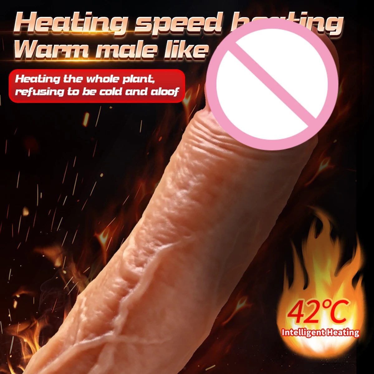 Female Realistic Dildo Vibrator Soft Silicone Heating Big Dick Vagina Anal Massager G-spot Masturbation Sex Toys For Women 18+