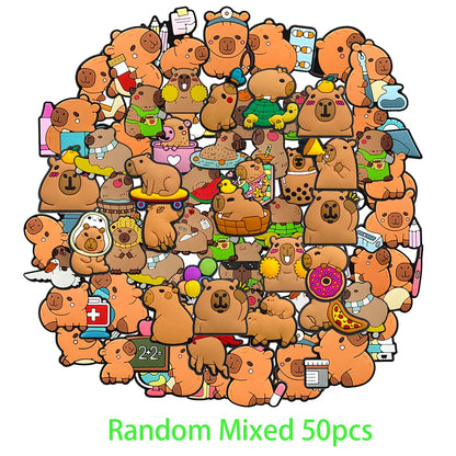 16-100pcs Capybara Summer Shoe Charms Animals Shoe Accessories For Clogs sandal Garden Decoration Kids School Gift Fit Wristband