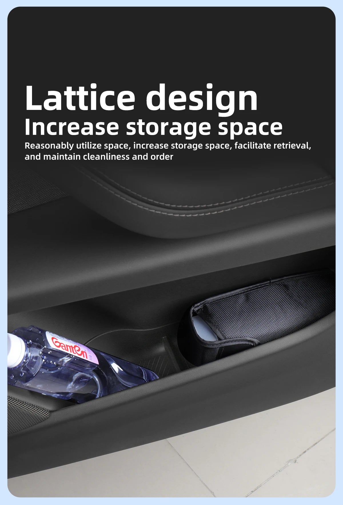 Car Door Side Storage Box  For Tesla Model X S 2023 2024 TPE Gate Slot Anti Dirty Storage Organizer Tidying Car Accessories
