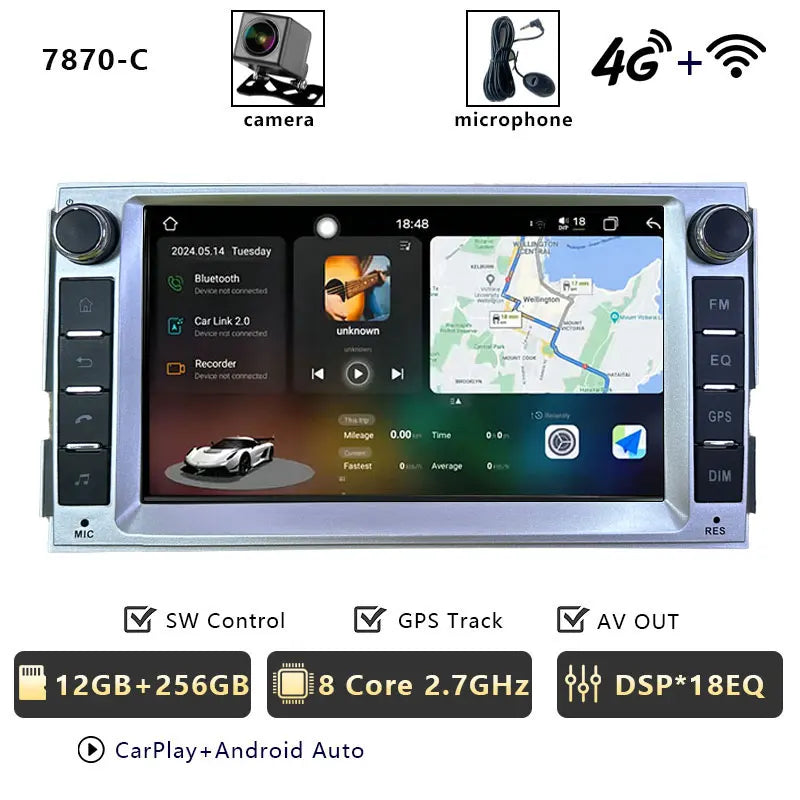 CHSTEK Android 13 Car Radio For Hyundai Santa Fe 2007 2008-2012 Head Unit Carplay Bluetooth WIFI 4G GPS Multimedia Vedio Player