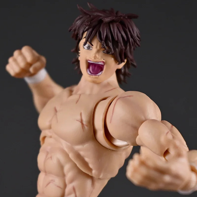 Baki Hanma Action Figure Muscular Body With 3 Extra Heads Pvc Anime Fighting Doll Collectible Desktop Model Toy Fan Gift