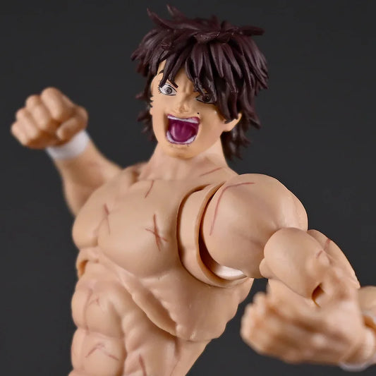 Baki Hanma Action Figure Muscular Body With 3 Extra Heads Pvc Anime Fighting Doll Collectible Desktop Model Toy Fan Gift