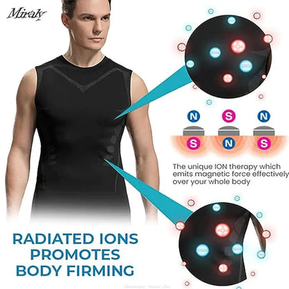 New Summer Fitness Compression Shirt For Men Shaping Sleeveless Therapy Vest Male Ice-Silk Compression Tank Tops Body Shapewear