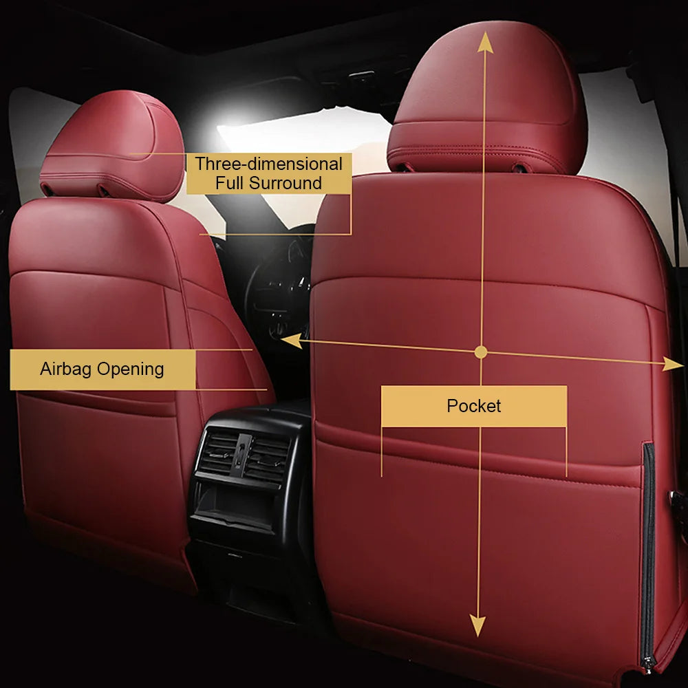 For Audi Q7 4L 2006 2007 2008 2009 2010 2011 2012 2013 2014 2015 Nappa Leather Custom Car Seat Covers Set Protector Accessories
