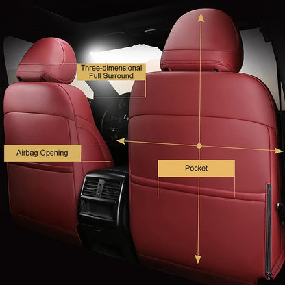 For Audi Q7 4L 2006 2007 2008 2009 2010 2011 2012 2013 2014 2015 Nappa Leather Custom Car Seat Covers Set Protector Accessories